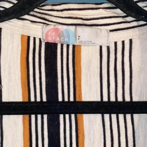 Free People Beach - women’s 100% cotton long sleeve stripe top - small - Picture 2 of 8